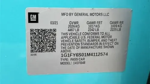 2021 Chevrolet Bolt 1G1FY6S01M4112574