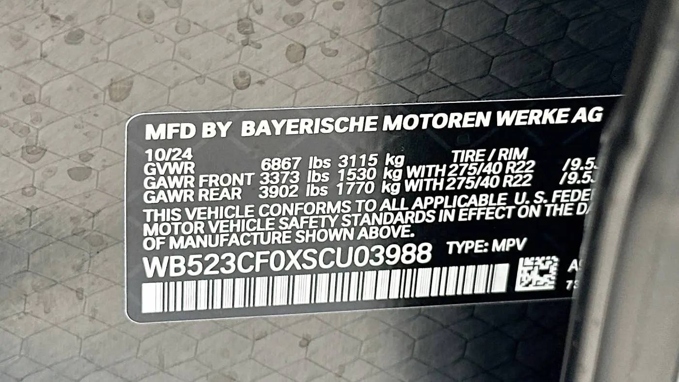 2025 BMW iX WB523CF0XSCU03988