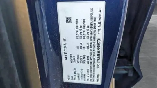 2022 Tesla Model 3 5YJ3E1EB8NF195790