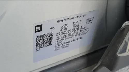 2021 Chevrolet Bolt 1G1FZ6S00M4111445