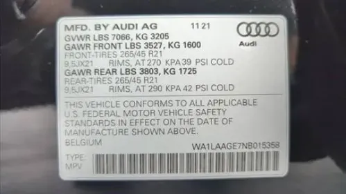 2022 Audi e-tron WA1LAAGE7NB015358
