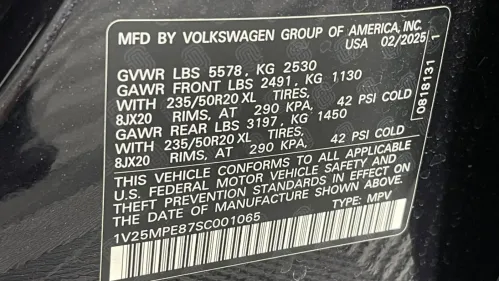 2025 Volkswagen ID.4 1V25MPE87SC001065