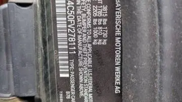 2015 BMW i3 WBY1Z4C50FV278111