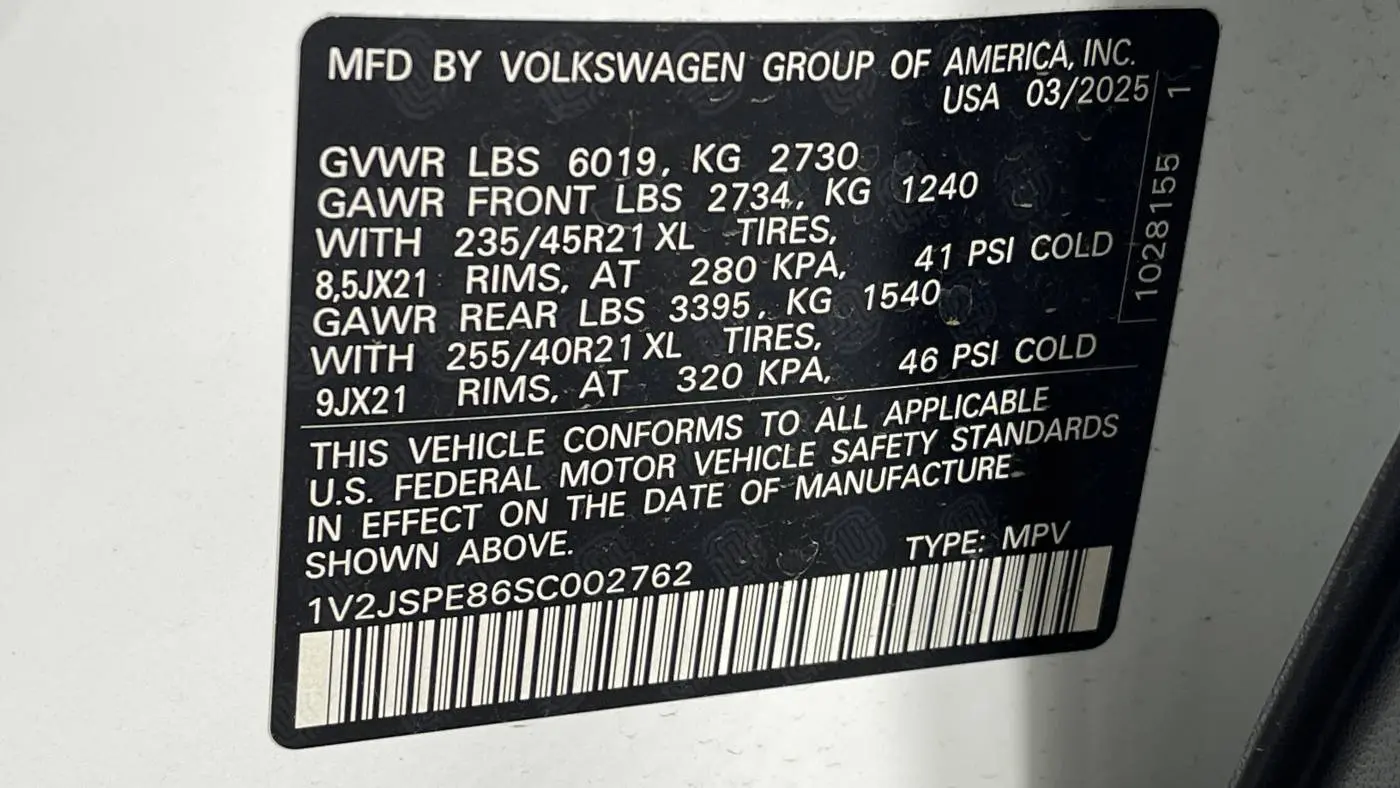 2025 Volkswagen ID.4 1V2JSPE86SC002762