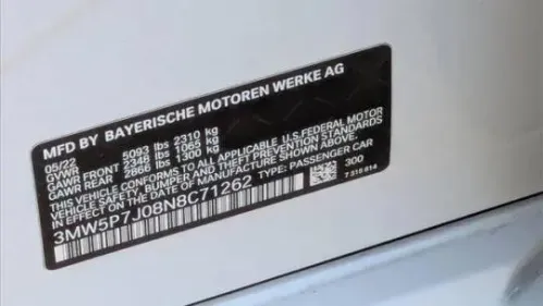 2022 BMW 3 Series 3MW5P7J08N8C71262