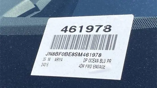 2025 Nissan Ariya JN8BF0BE8SM461978