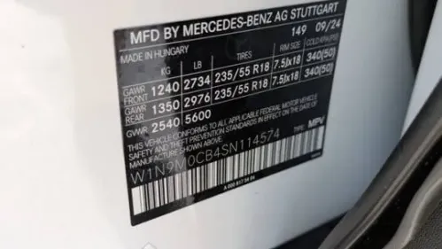 2025 Mercedes EQB W1N9M0CB4SN114574