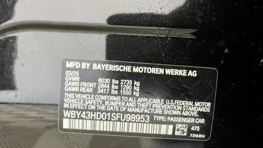 2025 BMW i4 WBY43HD01SFU98953