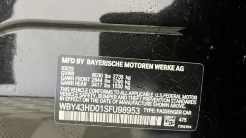 2025 BMW i4 WBY43HD01SFU98953
