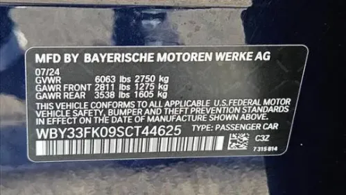 2025 BMW i5 WBY33FK09SCT44625