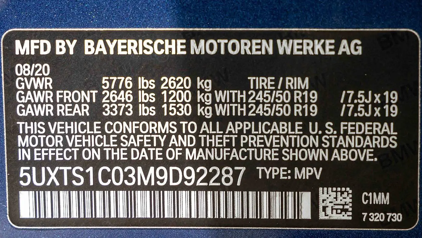 2021 BMW X3 5UXTS1C03M9D92287
