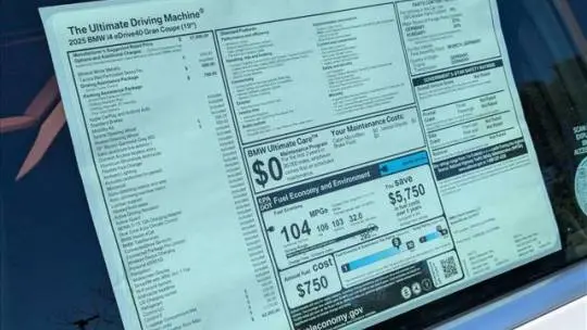 2025 BMW i4 WBY23HD0XSFU82337