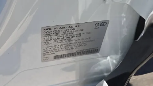 2025 Audi Q6 e-tron WA124BGF8SA016117