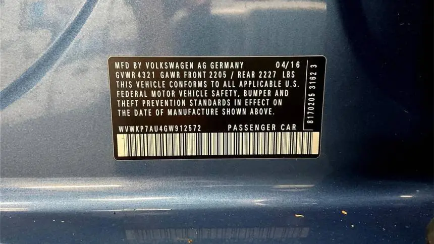 2016 Volkswagen e-Golf WVWKP7AU4GW912572