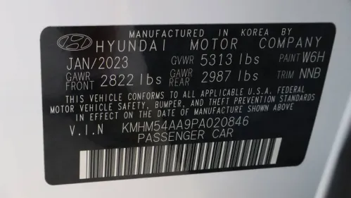 2023 Hyundai IONIQ 6 KMHM54AA9PA020846