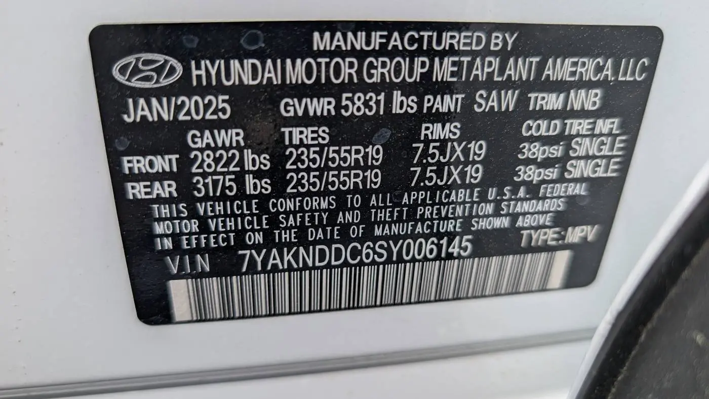 2025 Hyundai IONIQ 5 7YAKNDDC6SY006145