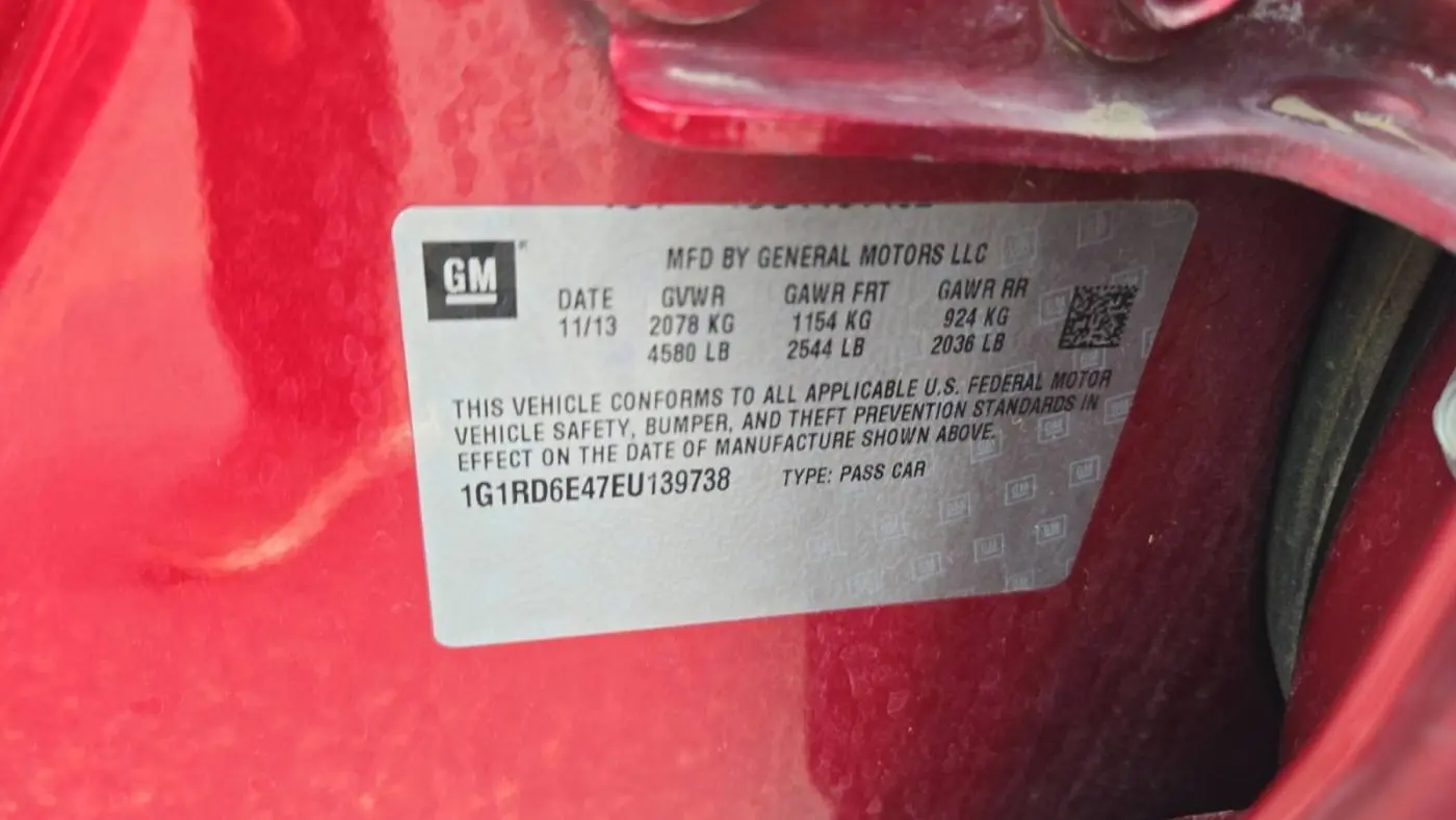 2014 Chevrolet VOLT 1G1RD6E47EU139738
