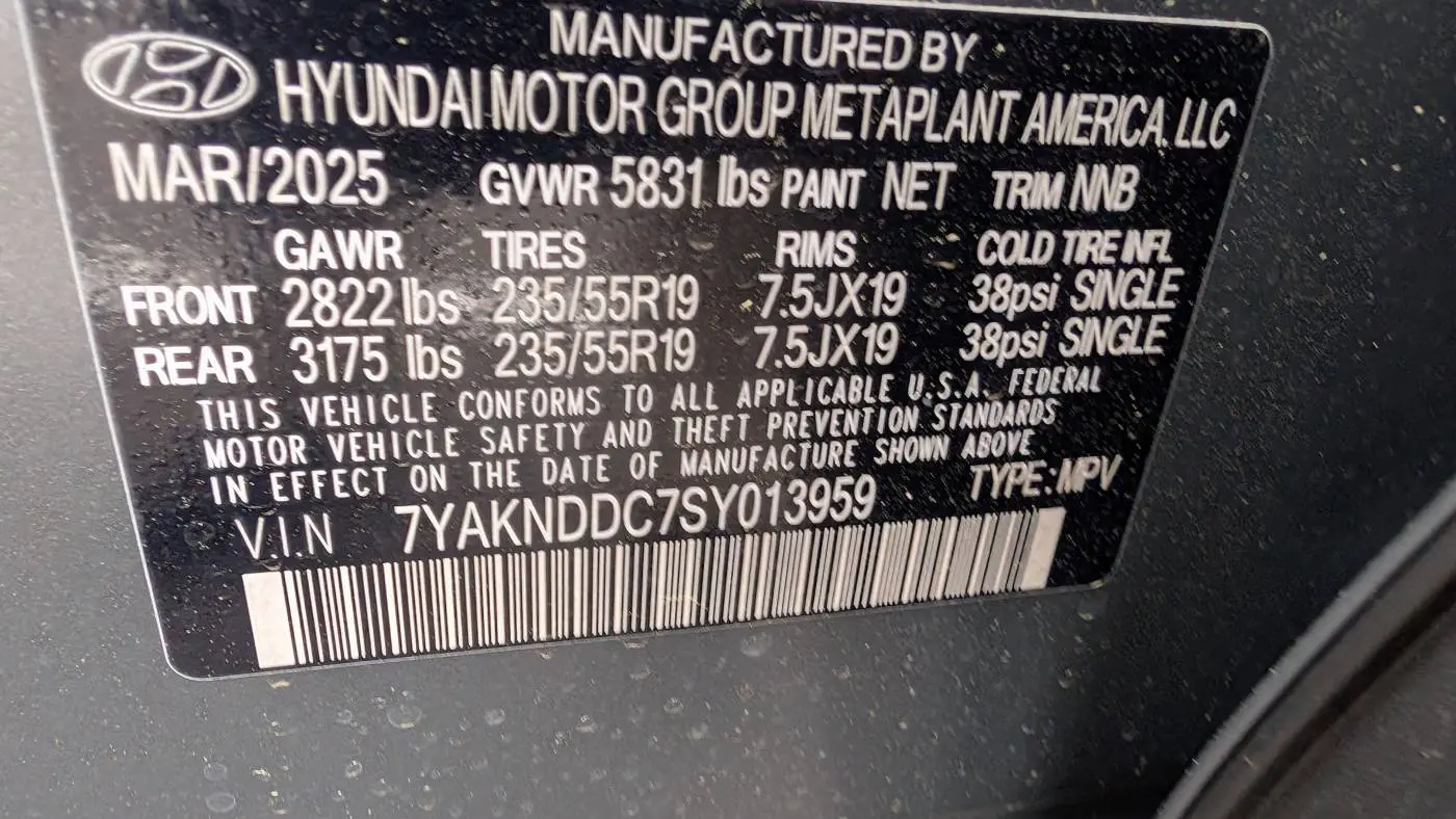 2025 Hyundai IONIQ 5 7YAKNDDC7SY013959