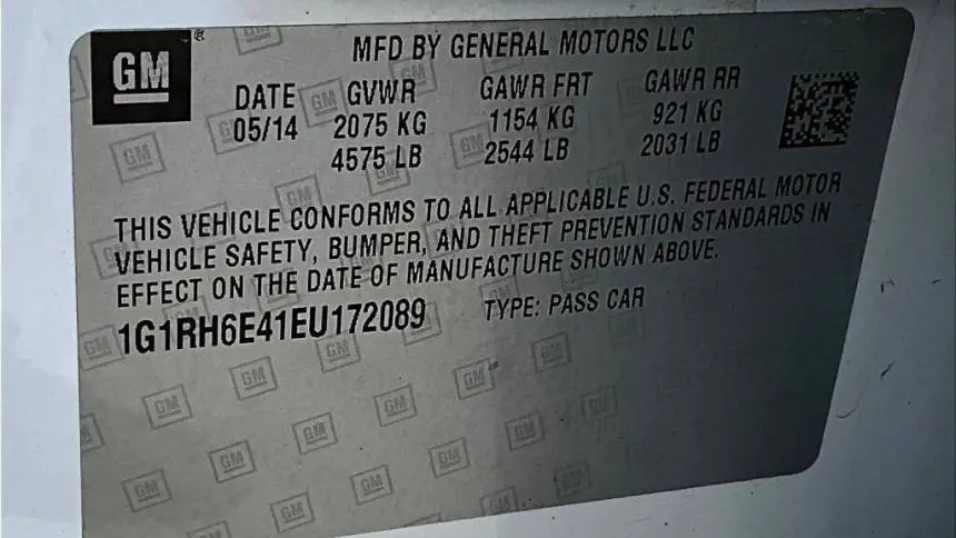 2014 Chevrolet VOLT 1G1RH6E41EU172089