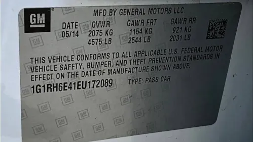 2014 Chevrolet VOLT 1G1RH6E41EU172089