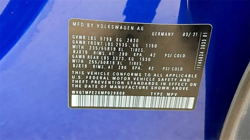 2021 Volkswagen ID.4 WVGTMPE2XMP029809