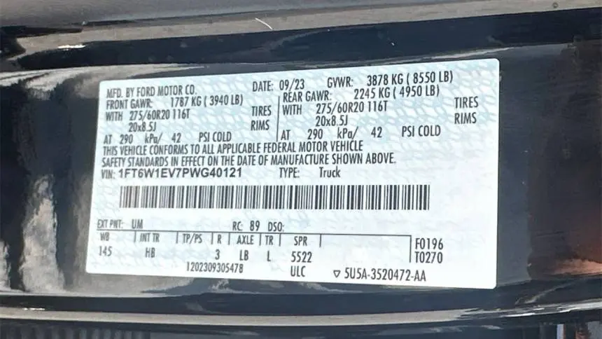 2023 Ford F-150 Lightning 1FT6W1EV7PWG40121