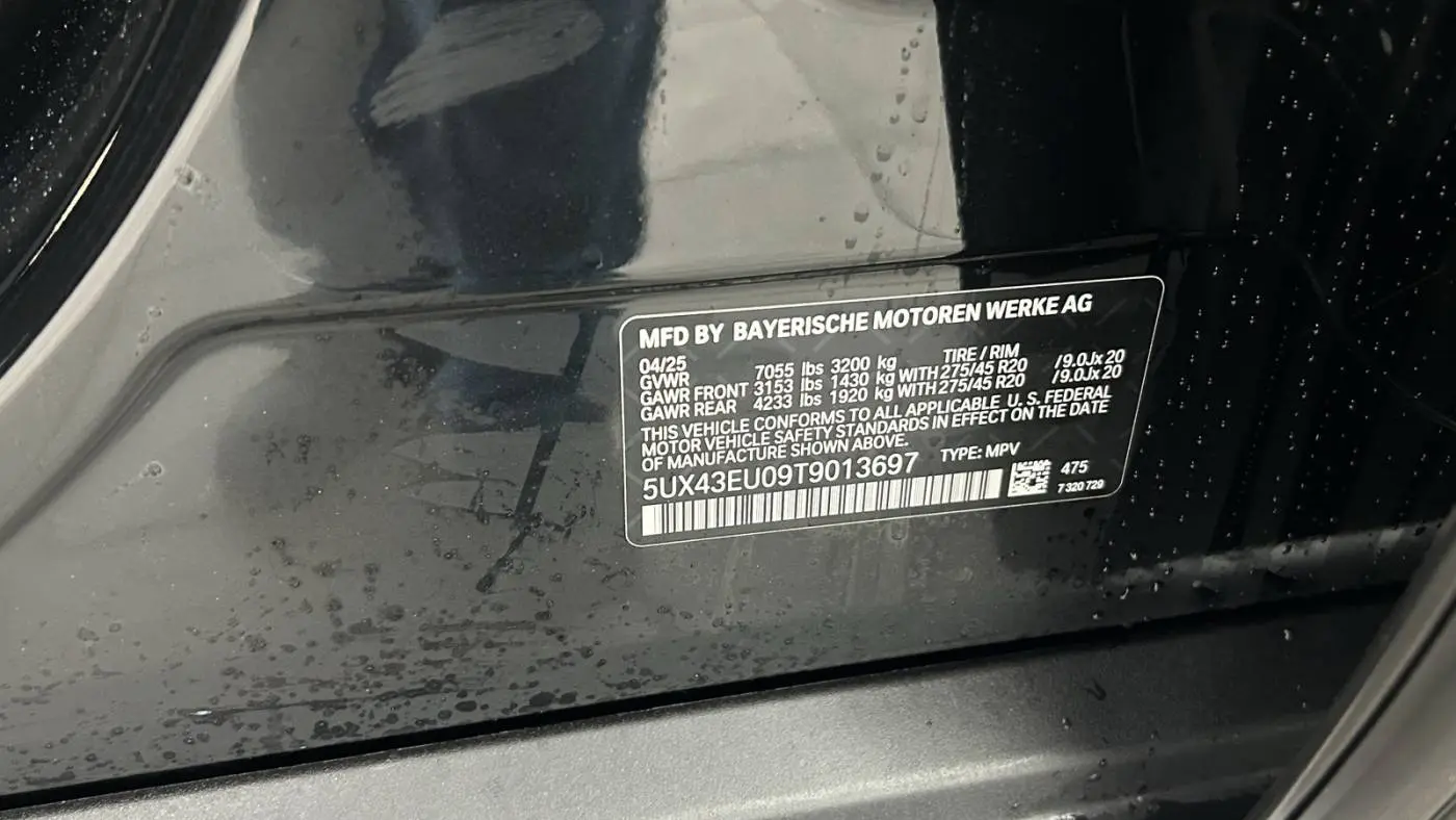 2026 BMW X5 5UX43EU09T9013697