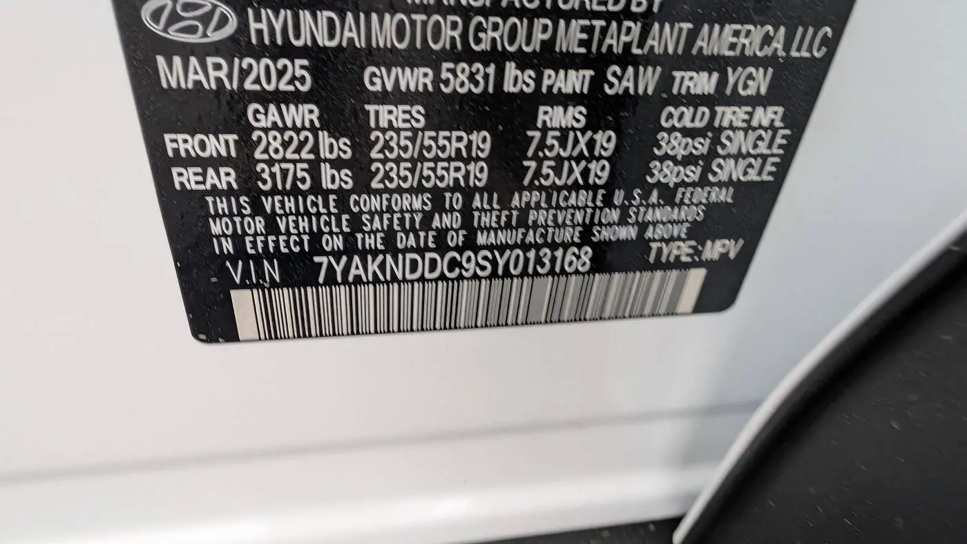 2025 Hyundai IONIQ 5 7YAKNDDC9SY013168