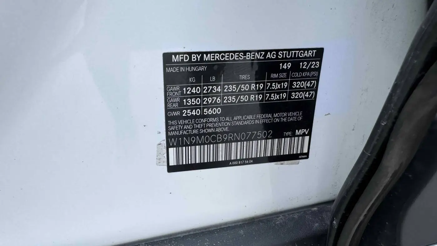 2024 Mercedes EQB W1N9M0CB9RN077502