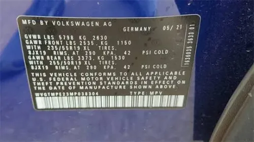 2021 Volkswagen ID.4 WVGTMPE23MP038304