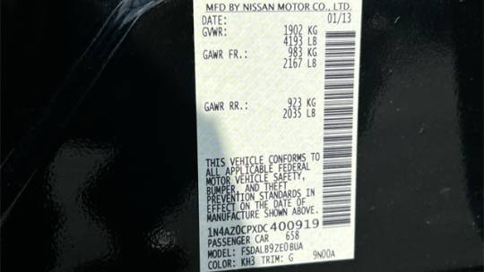 2013 Nissan LEAF 1N4AZ0CPXDC400919