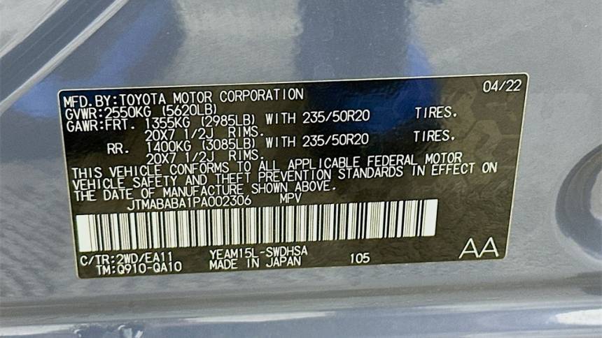 2023 Subaru Solterra JTMABABA1PA002306