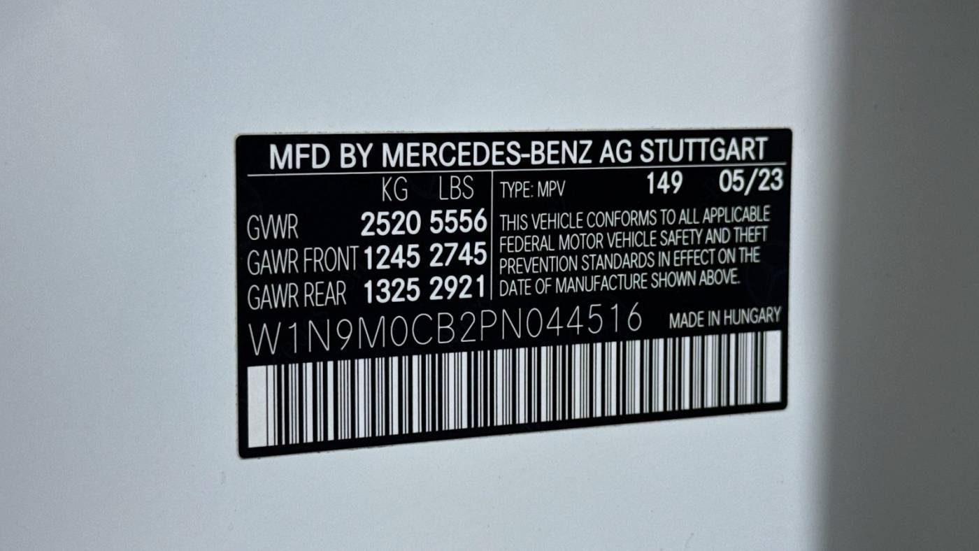 2023 Mercedes EQB W1N9M0CB2PN044516