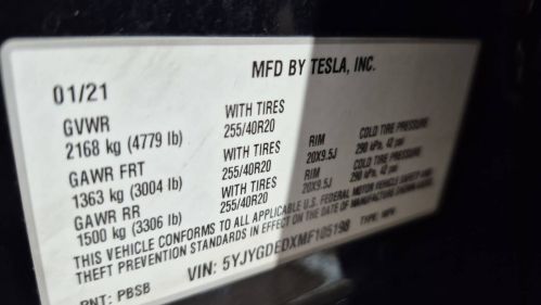 2021 Tesla Model Y 5YJYGDEDXMF105198