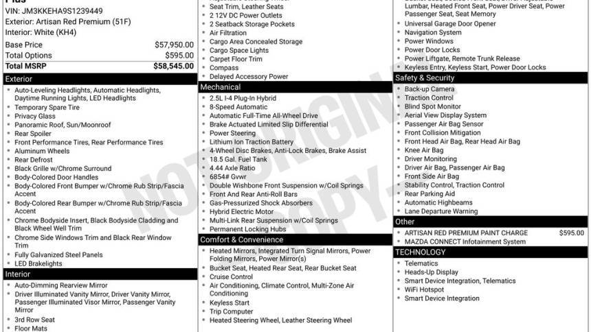2025 Mazda CX-90 JM3KKEHA9S1239449