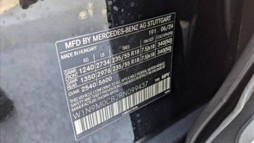 2024 Mercedes EQB W1N9M0CB2RN099437