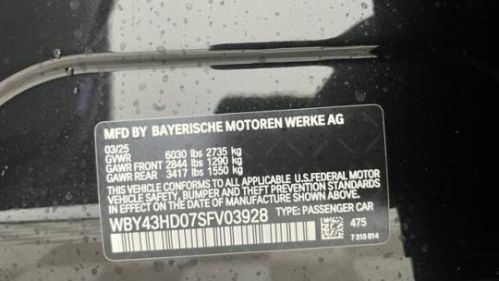2025 BMW i4 WBY43HD07SFV03928
