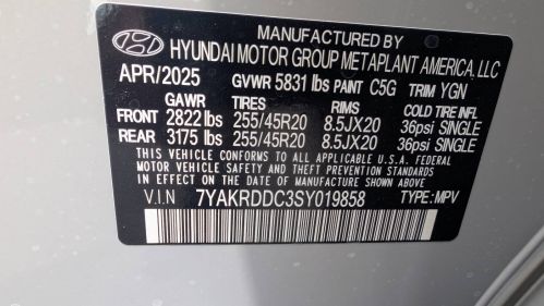2025 Hyundai IONIQ 5 7YAKRDDC3SY019858