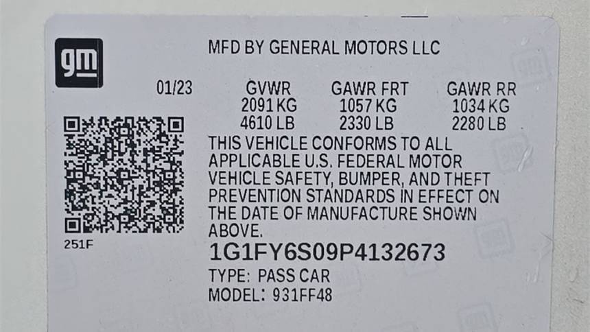 2023 Chevrolet Bolt 1G1FY6S09P4132673
