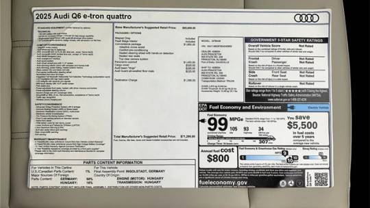 2025 Audi Q6 e-tron WA114BGF9SA040955