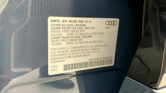 2025 Audi Q6 e-tron WA124BGF7SA042384