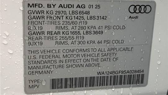2025 Audi Q6 e-tron WA124BGF9SA028454