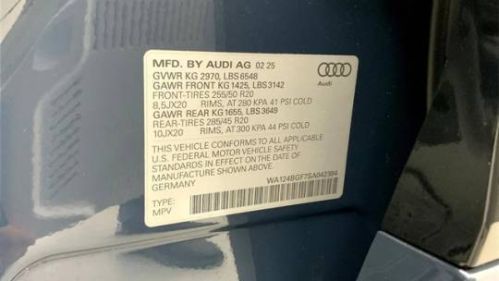 2025 Audi Q6 e-tron WA124BGF7SA042384