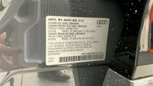2025 Audi Q6 e-tron WA114BGF9SA040955