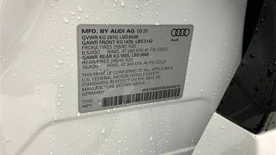 2025 Audi Q6 e-tron WA134BGF8SA044214