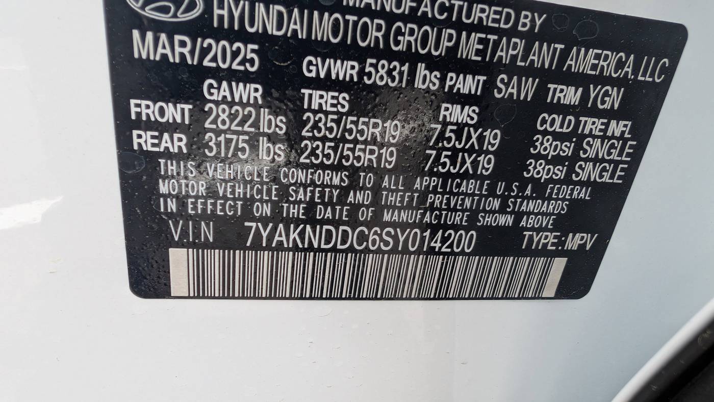 2025 Hyundai IONIQ 5 7YAKNDDC6SY014200