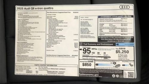 2025 Audi Q6 e-tron WA124BGF4SA030712