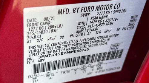 2021 Ford Mustang Mach E 3FMTK4SE2MME00745