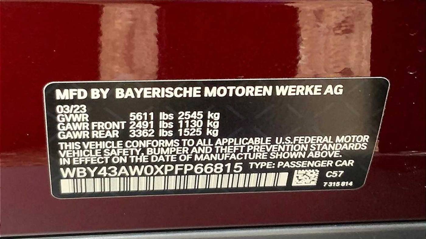 2023 BMW i4 WBY43AW0XPFP66815