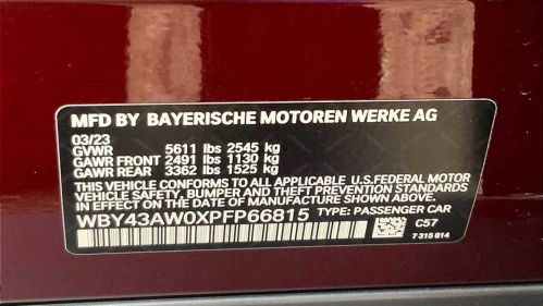 2023 BMW i4 WBY43AW0XPFP66815